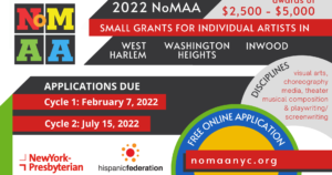 NoMAA 2022 Pequeñas subvenciones para artistas individuales