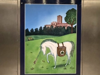 <strong><a href="https://www.felipegalindo.com/">Felipe Calindo</a> (Feggo)</strong>, <em>Spring Cleaning</em>, 2025, Mixed media, 12" x 9" (190th Street Elevator)